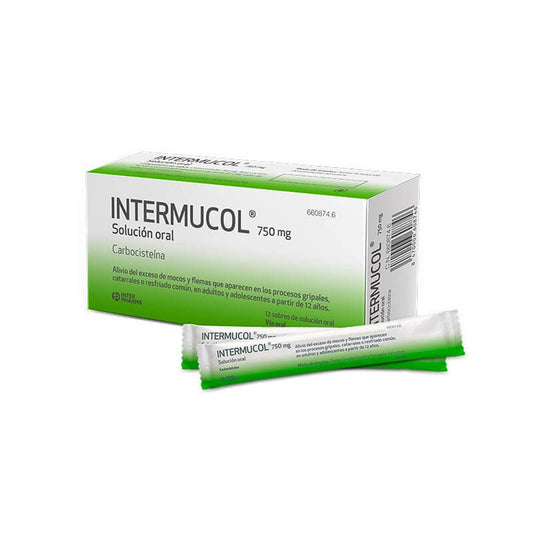Intermucol 750 mg 12 sobres Solucion Oral 15 ml