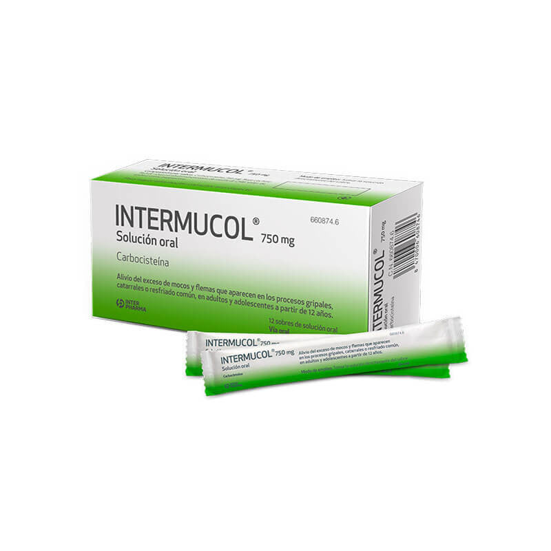 Intermucol 750 mg 12 sobres Solucion Oral 15 ml