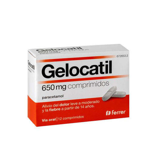 Gelocatil 650 mg 12 comprimidos
