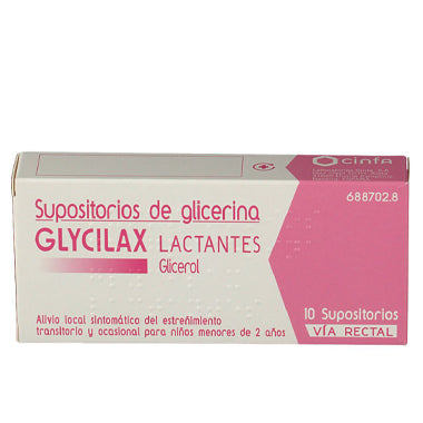 Supositorios Glicerina Glycilax Lactantes 10 Supositorios