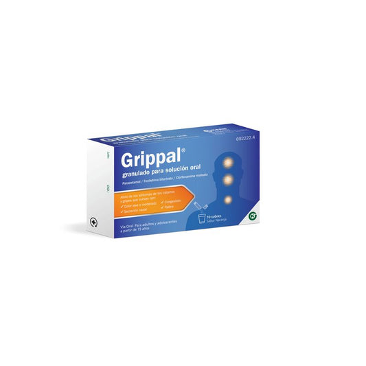 Grippal Solución Oral Sabor Naranja 10 sobres Granulados