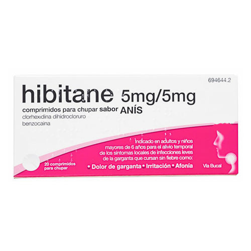Hibitane Anís 20 comprimidos Para Chupar