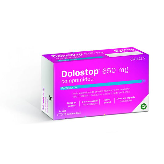 Dolostop 650 mg 20 Comprimidos