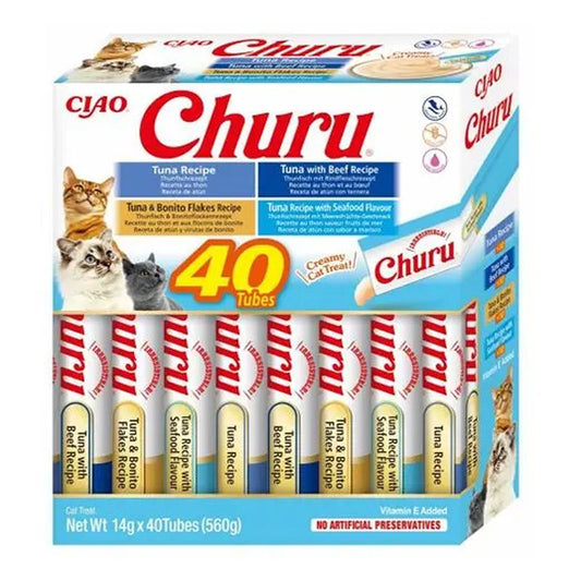 Churu Cat Variedades De Atun Con Marisco 40X14Gr