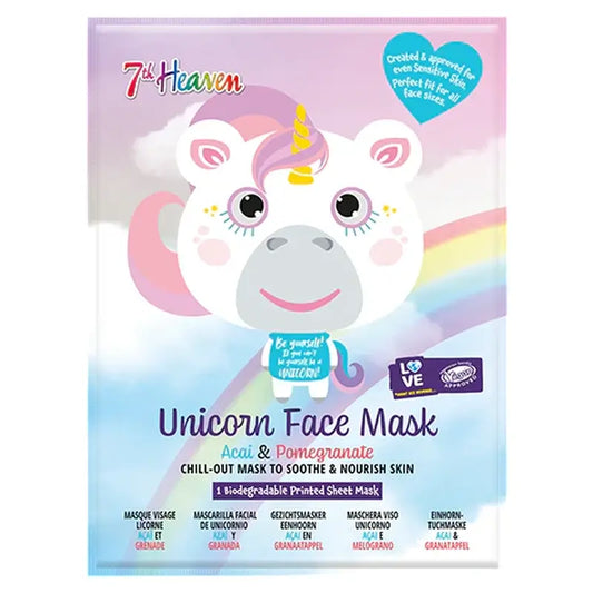 7 Heaven Mascarilla De Tela Animal Mask Unicornio , 1 unidades