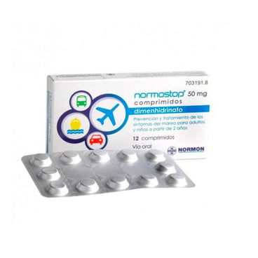 Normostop 50 mg Dimenhidrinato 12 comprimidos