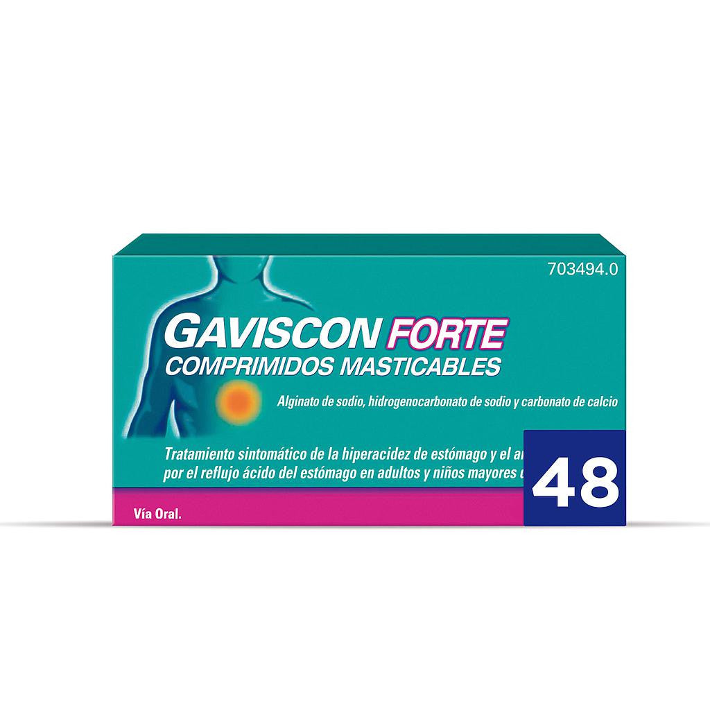 Gaviscon Forte comprimidos Masticables - 48 comprimidos Masticables
