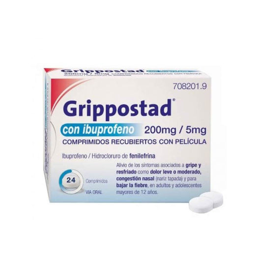 Stada Grippostad con Ibuprofeno 200 Mg/5 mg 24 comprimidos
