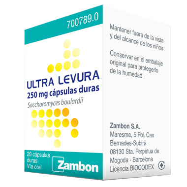 Ultra Levura 250 mg 20 cápsulas