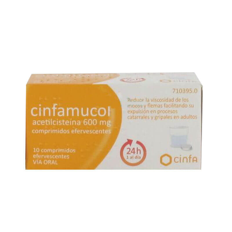 Cinfamucol 600 mg 10 comprimidos Efervescentes