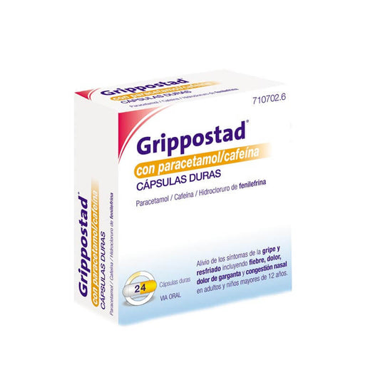 Grippostad con Paracetamol/Cafeína 24 cápsulas