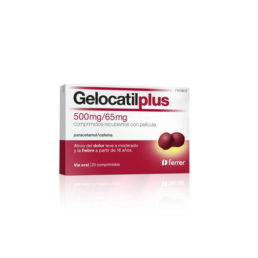 Gelocatil Plus 500/65 mg 20 comprimidos