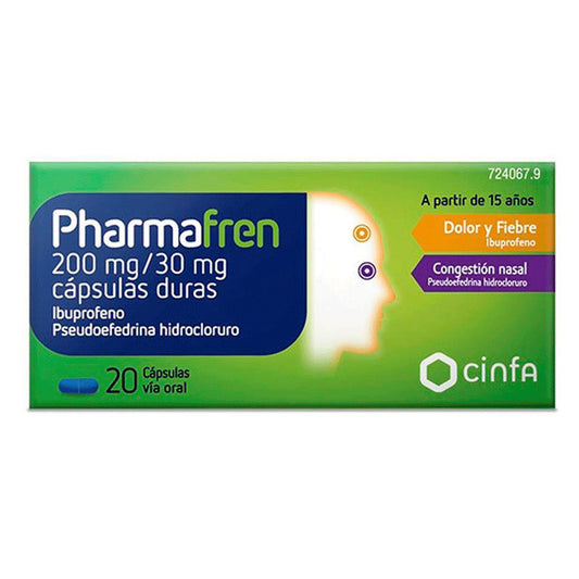 Pharmafren 200 mg/30 mg - 20 cápsulas
