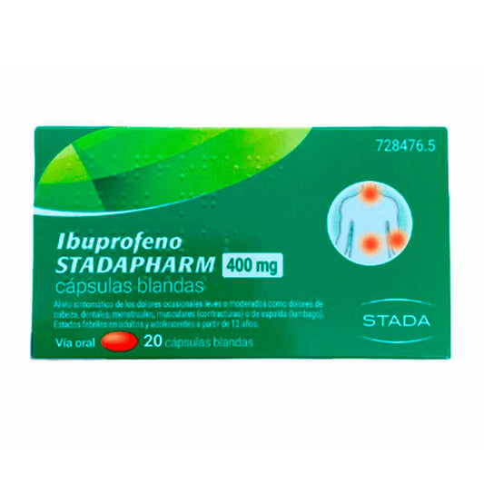 Ibuprofeno Stadapharm 400 mg, 20 cápsulas Blandas