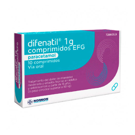 Difenatil 1 gr, 10 Comprimidos