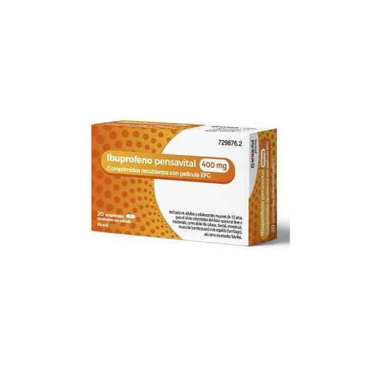Ibuprofeno Pensavital Efg 400 mg, 20 comprimidos Recubiertos