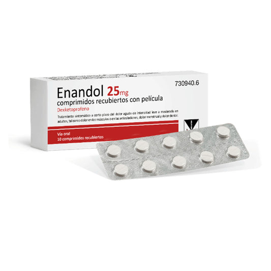 Enandol 25 mg 10 comprimidos Recubiertos