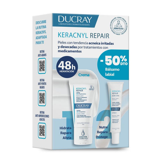 Ducray Kit Keracnyl Repair Crema+ Balsamo 50%Dto Ud