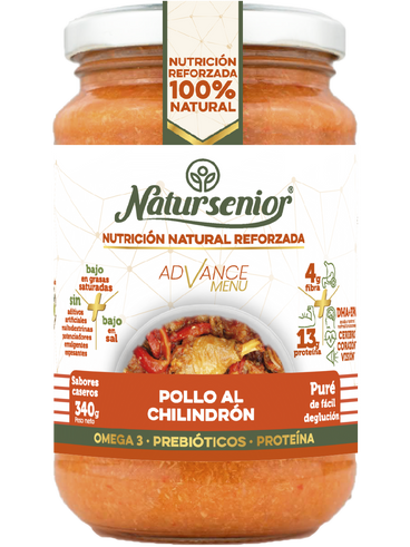 Natursenior Puré Adultos Pollo Al Chillindrón Con Omega 3 Dha+Epa, Prebióticos Y Proteínas. , 340 gr