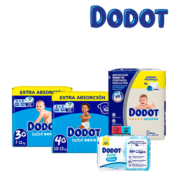 DODOT BEBÉ SECO + TOALLITAS 70% DTO. 2ª UD. (21 DICIEMBRE 2025)