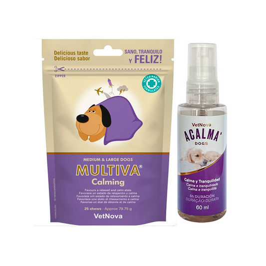 Vetnova Pack Perros medios y grandes , Multiva Calming + Acalma spray 60ml