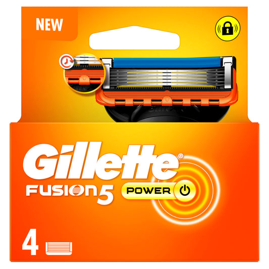 Gillette Fusion5 Power Cuchillas De Recambio Para Maquinillas De Afeitar Hombre , 4 unidades