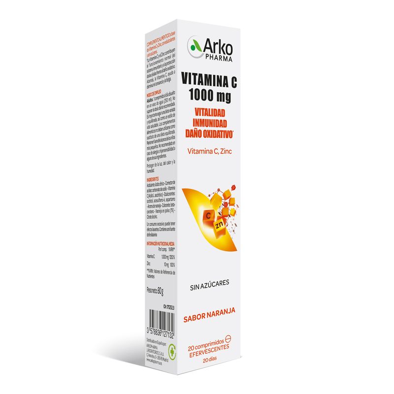Arkovital Vitamina C 1000mg  Pack 2x20 Comprimidos Arkopharma