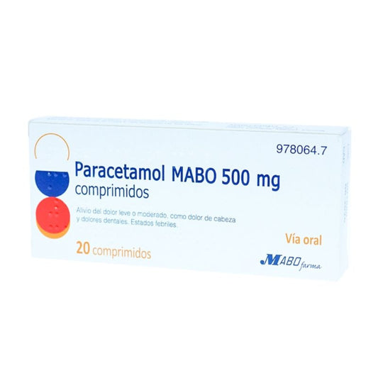 Paracetamol Mabo 500 mg, 20 comprimidos