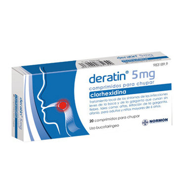 Deratin 5 mg 20 comprimidos Para Chupar