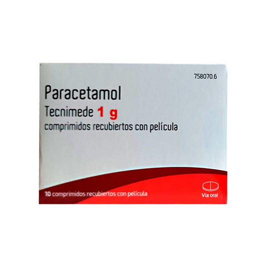 Tecnimede Paracetamol 1 gr, 10 Comprimidos Recubiertos