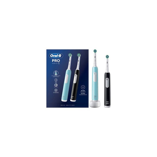 Oral B Braun Cep. Eléctrico Pack Duplo Pro 1 Negro + Azul