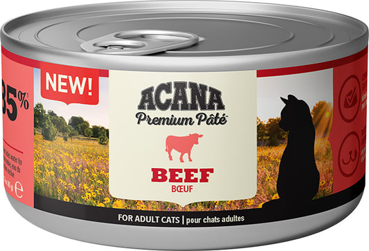 Acana Feline Premium Pate Ternera 24X85Grs comida húmeda para gatos