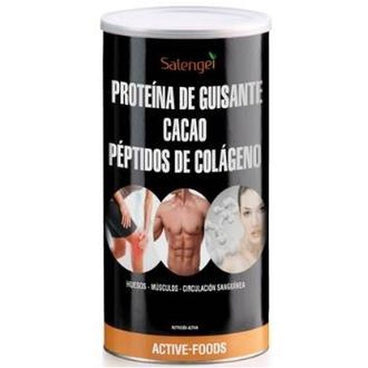Active Foods Proteina De Guisante Con Colageno Y Cacao 500Gr.