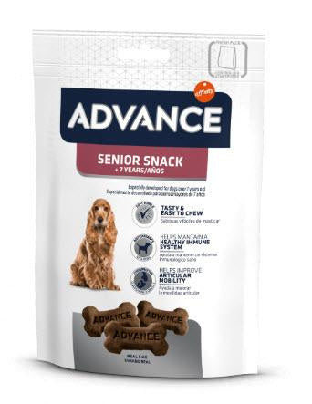 Advance Canine Senior +7 Snack Caja, 7 x 150 g, snack para perros