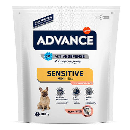 Advance Canine Adult Mini Sensitive Salmon, 800 g, pienso para perros