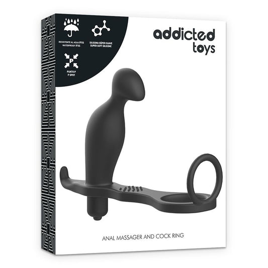 Addicted Toys Plug Anal Con Anillo Silicona Negro