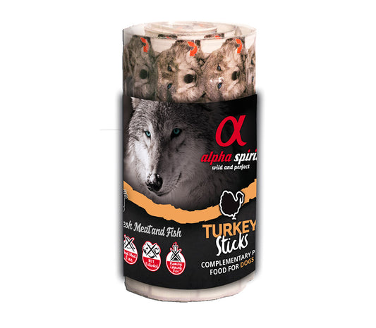 Alpha Spirit Canine Snack Pavo Caja 16X35Gr, snack para perros