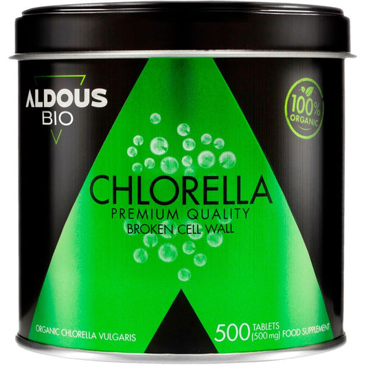 Aldous Bio Chlorella Ecológica Premium, 500 unidades
