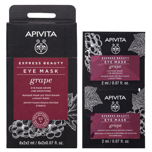 Apivita Express Beauty Mascarilla Para El Contorno De Ojos Con Uva , 2x8  ml