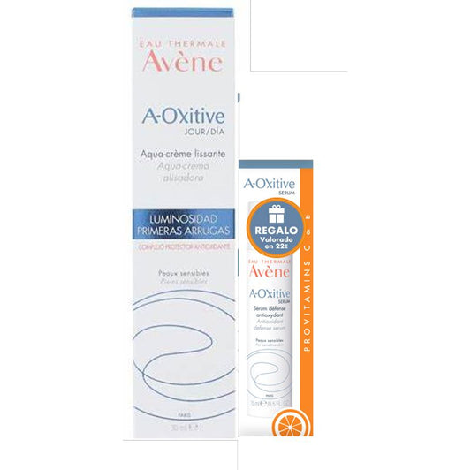 Avene Pack A-Oxitive Día Aqua Crema Alisadora 30 Ml + A-Oxitive Sérum Defensa Antioxidante 15 Ml