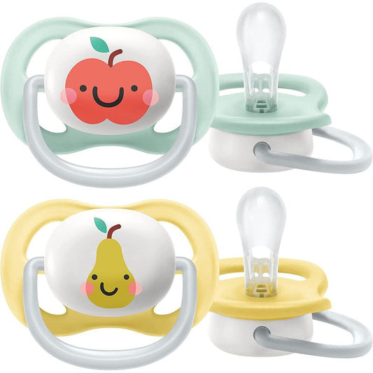 Avent 2 Chupetes Ultra Air Collection Fruit 0-6 Meses Neutro
