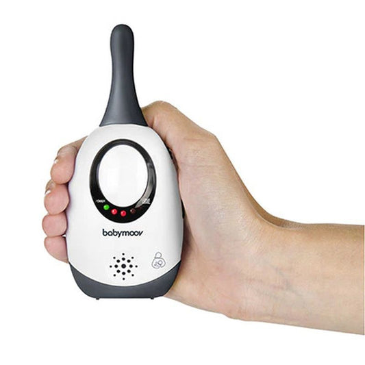 Babymoov Babyphone Simply Care Audio Con Función Vox, Doble Alarma Y 2 Adaptadores, Alcance 300 M, Gris