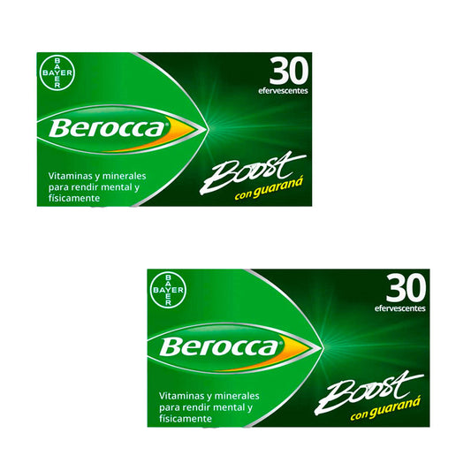 Pack Berocca Boost Guaraná Sabor Cereza, 2x30 Comprimidos
