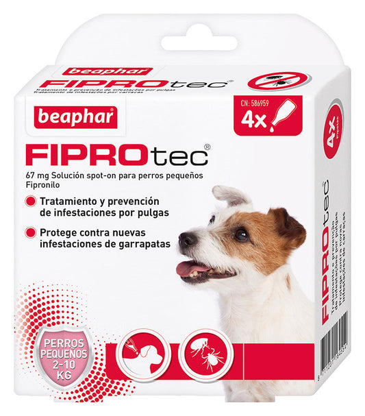 Beaphar Fiprotec Spot On Perro Peq. 2-10Kg 4 Pip x 0,67 ml
