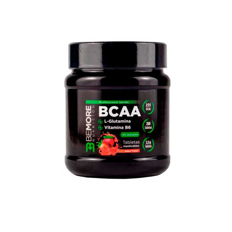 Bemore Nutrición Tabletas Masticables Bcaa+ Glutamina+ Vitamina B6
