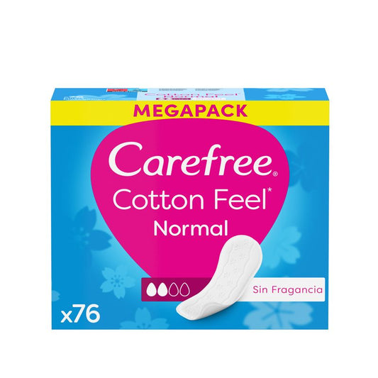 Carefree Salvaslip Cotton Sin Fragancia, Transpirables Con Algodón Sensación De Frescor Y Suavidad, 76 Unidades