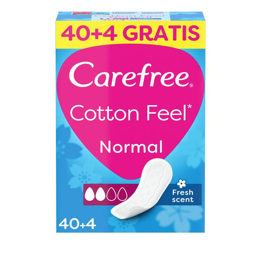 Carefree Cotton Feel Normal Fragancia Fresca 40+4Uds