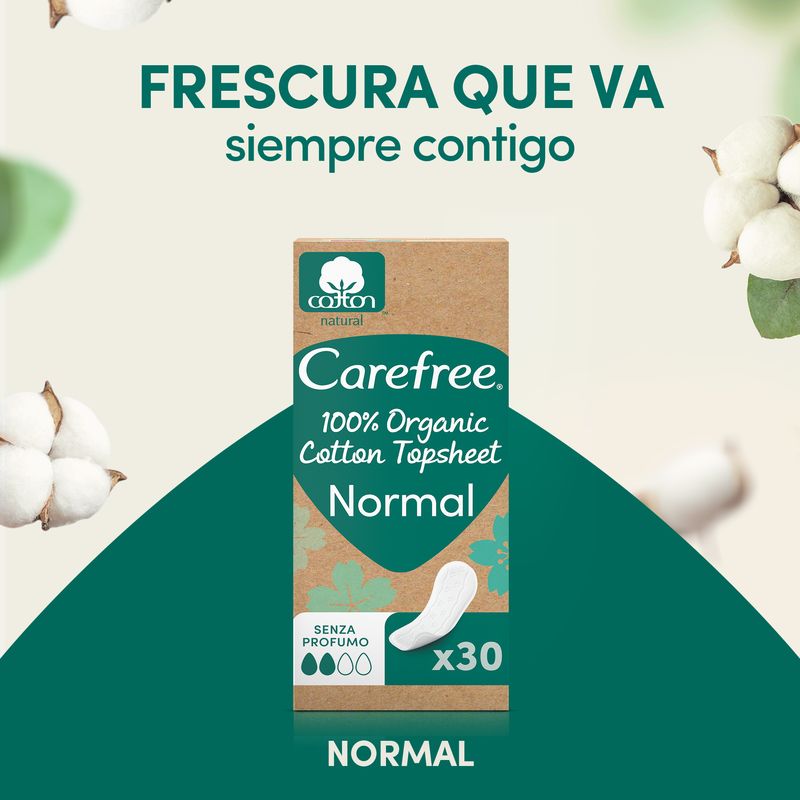 Carefree Plus Organic Cotton 30Uds