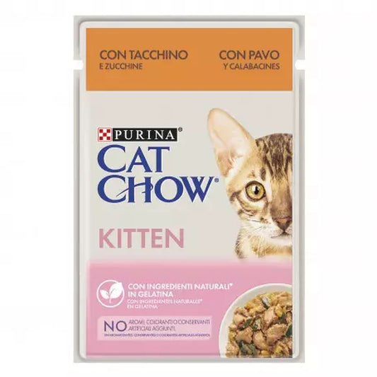 Cat Chow Feline Kitten Pavo Calabacin 26X85Gr