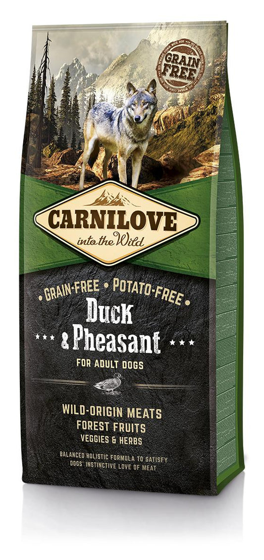 Carnilove Canine Adult Pato Faisan 12Kg pienso para perros